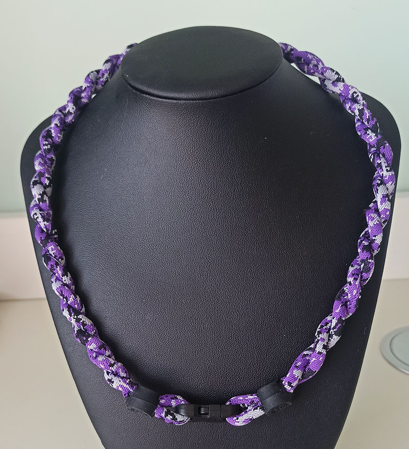 能量颈椎钛项圈双编织情侣运动颈环项环情侣项链尼龙绳无包装