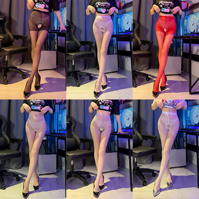 jk情趣纯色薄款丝袜性感连裤开档