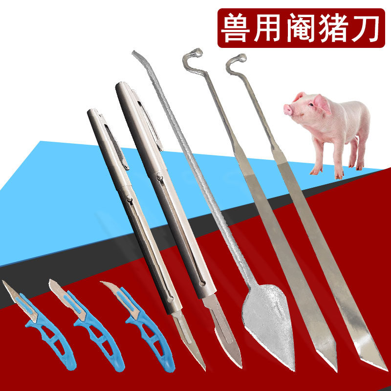阉猪刀全套阉割刀兽用笔式敲猪迷你手术刀桃形斜口柳叶骟劁去势刀,畜牧/养殖物资,畜牧/养殖器械,淘宝优惠券,粉丝福利购,淘宝优惠卷