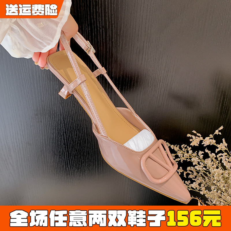 包头凉鞋尖头单鞋高跟鞋