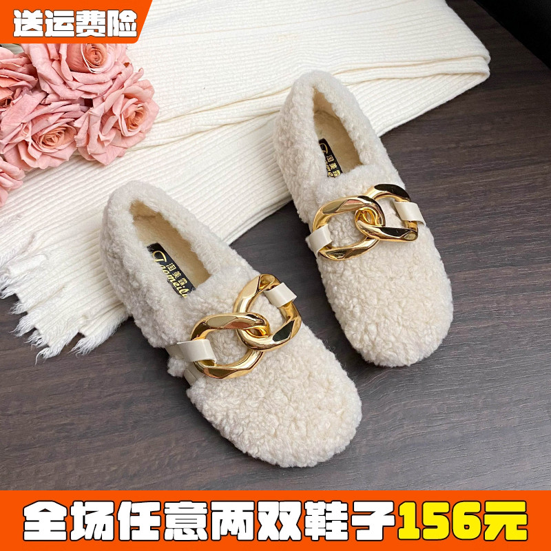 免费试穿毛毛鞋女冬外穿