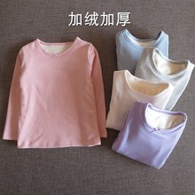 儿童秋冬内衣男女童宝宝加绒打底衫1