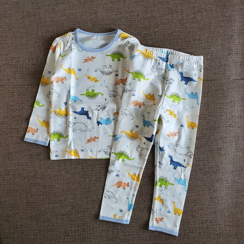 男童弹力打底秋衣秋裤无荧光薄款