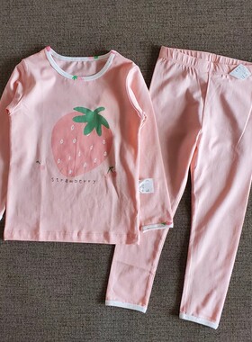 100-170女中大童打底内衣套装春秋弹力秋衣裤A类无荧光家居30223