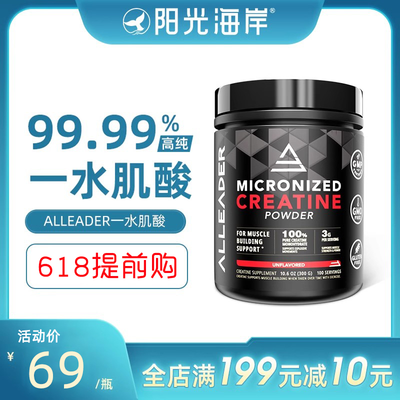 ALLEADER一水肌酸高纯肌酸粉健身耐力爆发力非氮泵支链bcaa300g