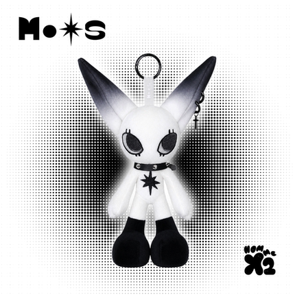 X2HOMME 原创moos毛绒玩偶新款黑白公仔包包挂件装饰情侣节日礼物