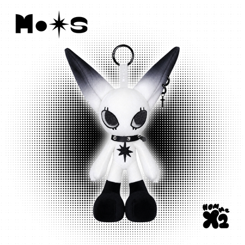 X2HOMME 原创moos毛绒玩偶新款黑白公仔包包挂件装饰情侣节日礼物