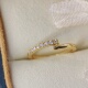 「桃奈町」agete日系 镀金14K 冷淡风气质设计微镶锆石小众戒指女