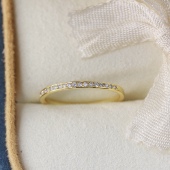 日系简约 镀金14K 百搭叠戴 「桃奈町」agete 经典 排钻小众戒指女