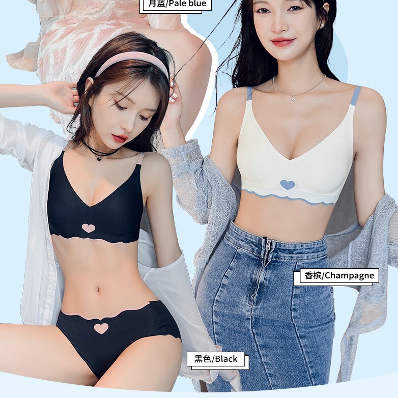 甜美少女内衣文胸无钢圈小胸显大
