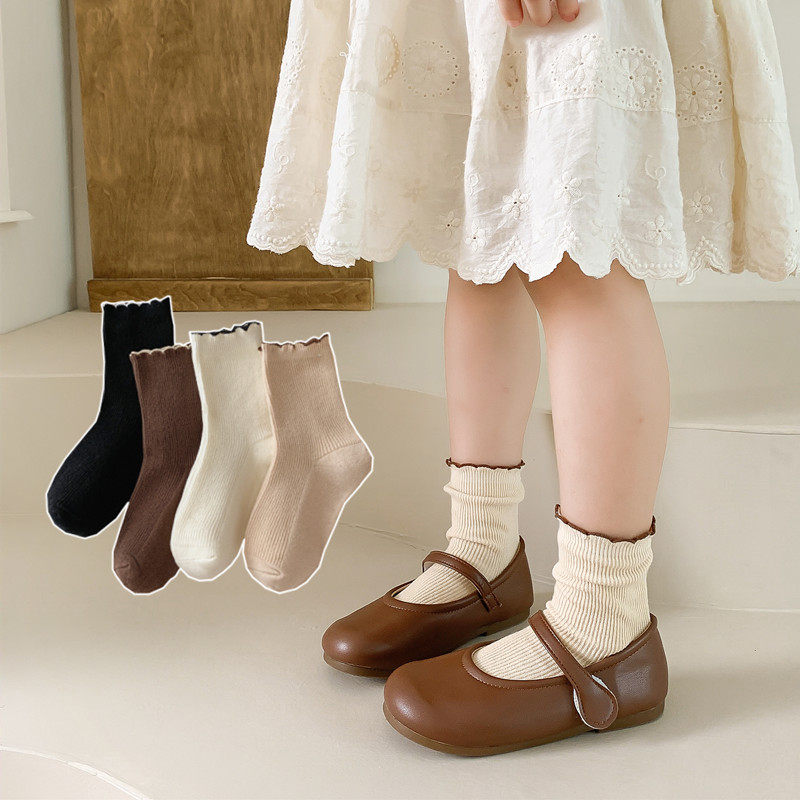 女童袜子春秋儿童花边木耳边堆堆袜 复古韩版ins秋季女宝宝中筒袜,童装/婴儿装/亲子装,儿童袜子(0-16岁),淘宝优惠券,粉丝福利购,淘宝优惠卷