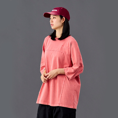 【官方直营】Liberaiders 蝙蝠袖定染复古休闲拼接短袖T恤26SS