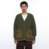 官方直营 Liberaiders MILITARY KNIT休闲V领针织开衫 外套24AW