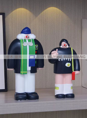样板间儿童潮玩房面包人软装摆件