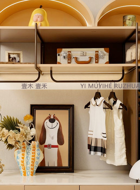 女孩房高级感暖黄色软装摆件