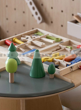 简约样板间儿童房书桌软装摆件