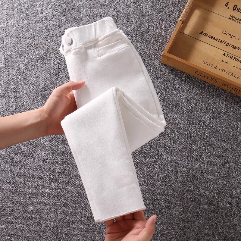 女童裤子春秋季2025新款休闲潮洋气铅笔裤中大童紧身裤弹力小脚裤