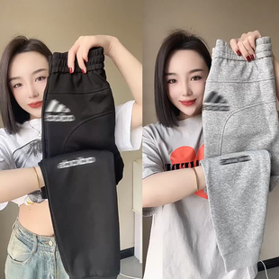 束脚卫裤 潮流运动裤 男女同款 长裤 2025秋冬新款 加厚加绒休闲裤 时尚