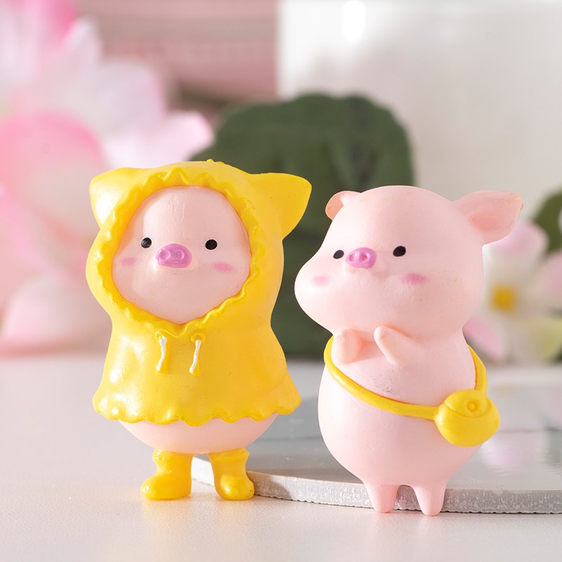 可爱小猪猪汽车摆件ins网红