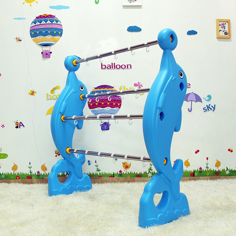 幼儿园塑料毛巾架儿童加厚不锈钢管子毛巾架家用动物毛巾挂钩