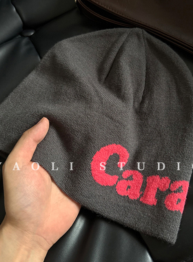 YAOLI美式cara～秋冬保暖针织毛线帽子女防寒显脸小复古套头帽潮