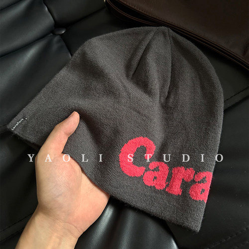 YAOLI美式cara～秋冬保暖针织毛线帽子女防寒显脸小复古套头帽潮