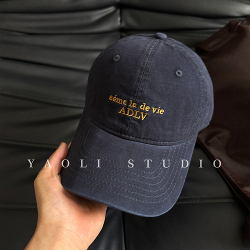 YAOLI加大帽围~美式复古ADLV刺绣棒球帽子女户外显脸小鸭舌帽男潮