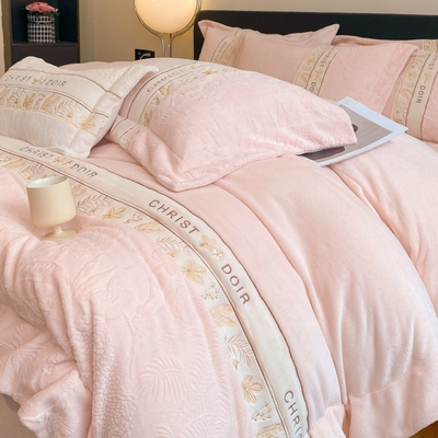 高级感防静电A类牛奶绒四件套