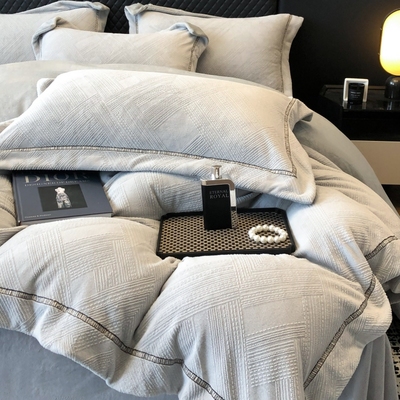 轻奢简约A类防静电牛奶绒四件套