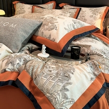 母婴级A类200支加厚磨毛四件套100%纯棉床单被套床笠秋冬床上用品