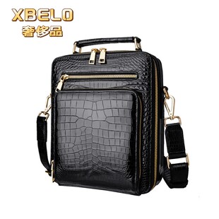 XBELO品品牌鳄鱼皮男士包真皮手提包单肩斜挎包商务大容量包
