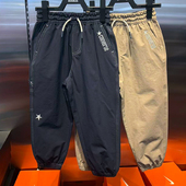 CONVERSE匡威26年春高端款 儿童休闲梭织松紧腰收口长裤 CV2612233