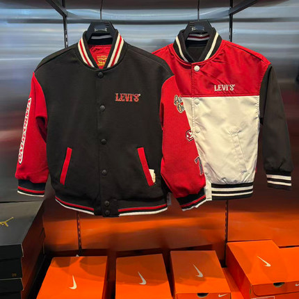 Levis李维斯26年春新年儿童时尚拼色针织双面穿夹克外套LV2612037