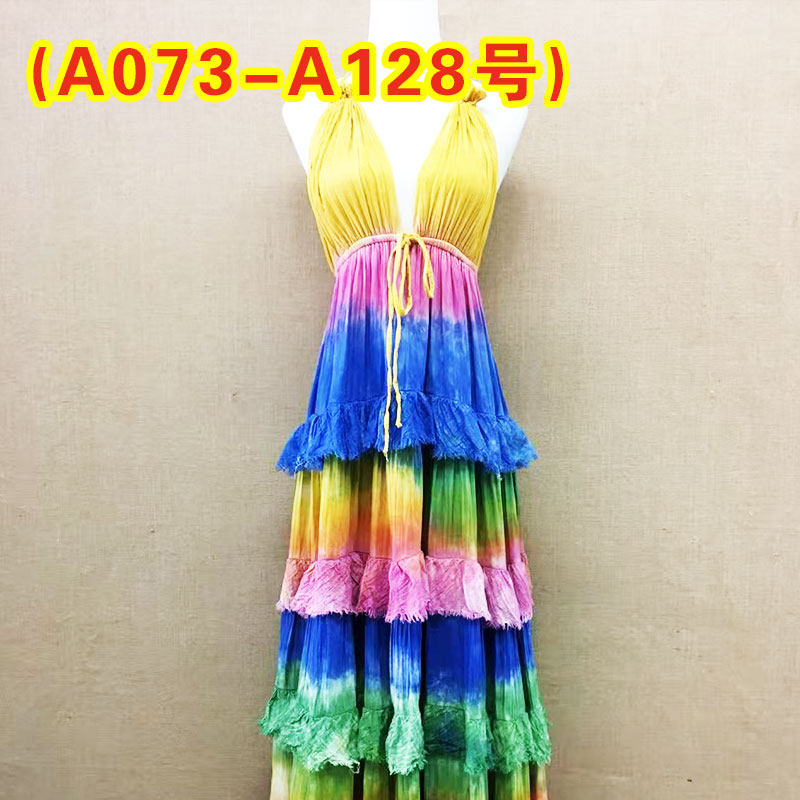 A073-A128尼泊尔精灵群嬉皮复古风刺绣蕾丝连衣裙半身裙