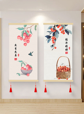 新中式玄关装饰画挂画客厅入户沙