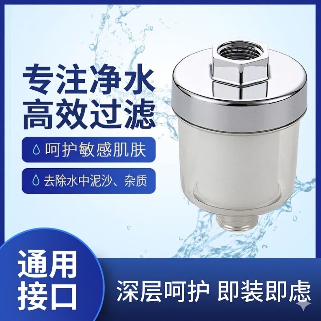 水龙头过滤器家用自来水净水器厨房除余氯PP棉滤芯淋浴花洒过滤器