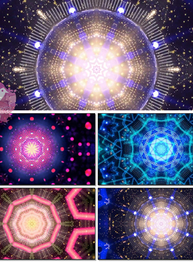 chilly chacha快乐恰恰动感光效万花筒舞台大屏幕led背景视频素材