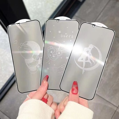 创意可爱卡通苹果息影防摔钢化膜