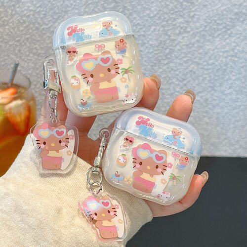 ins沙滩卡通kt猫airpods4保护套