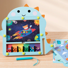 2岁以上儿童益智玩具磁性恐龙运笔走珠迷宫颜色分类认知拼图拼板