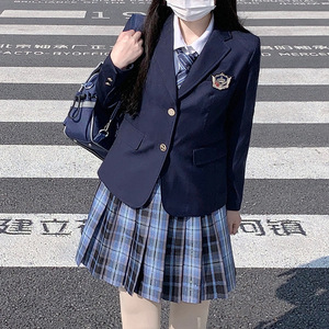原创日系学院风夏阳树高等dk制服宽松西装外套高中生班服百搭套装