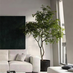仿真绿植室内假树落地盆栽幸福树高端轻奢景观装饰仿生植物摆件