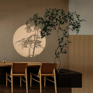 仿真绿植大型流泉枫盆栽茶社服装店软装高级仿生假植物落地摆件