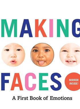 【预售】Abrams概念启蒙系列 情绪之书 Making Faces: A First Book of Emotions 英文原版儿童启蒙纸板书绘本0-3岁宝宝爱书