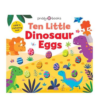 【现货】十颗小恐龙蛋（软萌认知书）：颜色配对游戏 Ten Little Dinosaur Eggs (Little Squishies) 原版英文儿童绘本进口书籍图