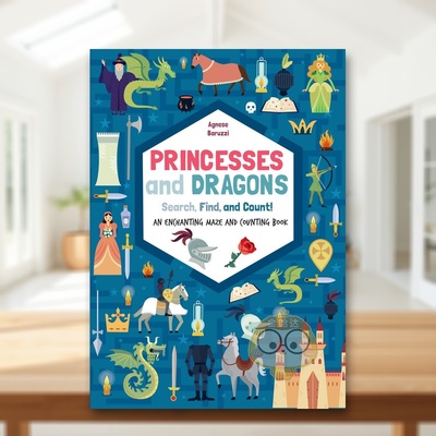 【预售】公主与龙：迷宫数数书（寻找发现与计数） Princesses and Dragons: An enchanting maze  原版英文儿童趣味进口书籍图书