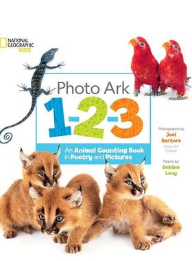 【现货】照片方舟123：诗歌图画动物数数书 Photo Ark 1-2-3 原版英文儿童语言/概念启蒙进口书籍图书外版正版
