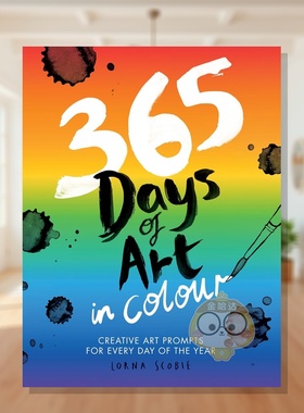 【预售】365日色彩艺术创作：每日灵感指南 365 Days of Art in Colour  原版英文艺术画册画集进口书籍图书外版正版