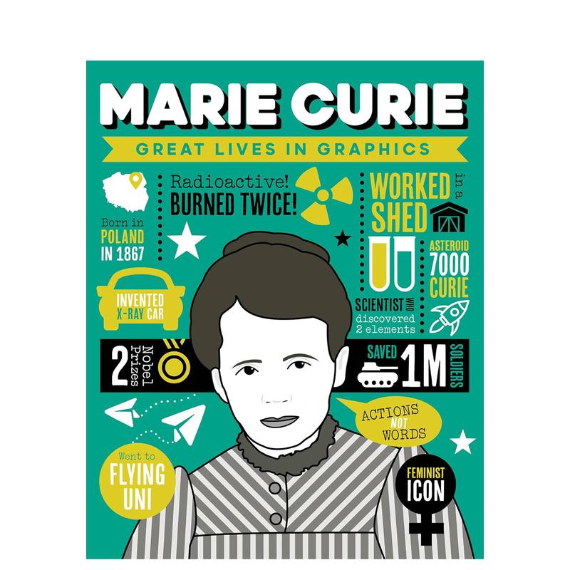 【预售】【图像传记】玛丽·居里 镭的发现者 【Great Lives in Graphics】Marie Curie 原版英文儿童绘本 书籍/杂志/报纸 儿童读物原版书 原图主图