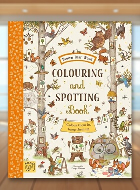 【预售】【棕熊森林】填色本英文儿童趣味进口原版外版书平装3岁-6岁【Brown Bear Wood】Colouring and Spotting BookHartasmagi